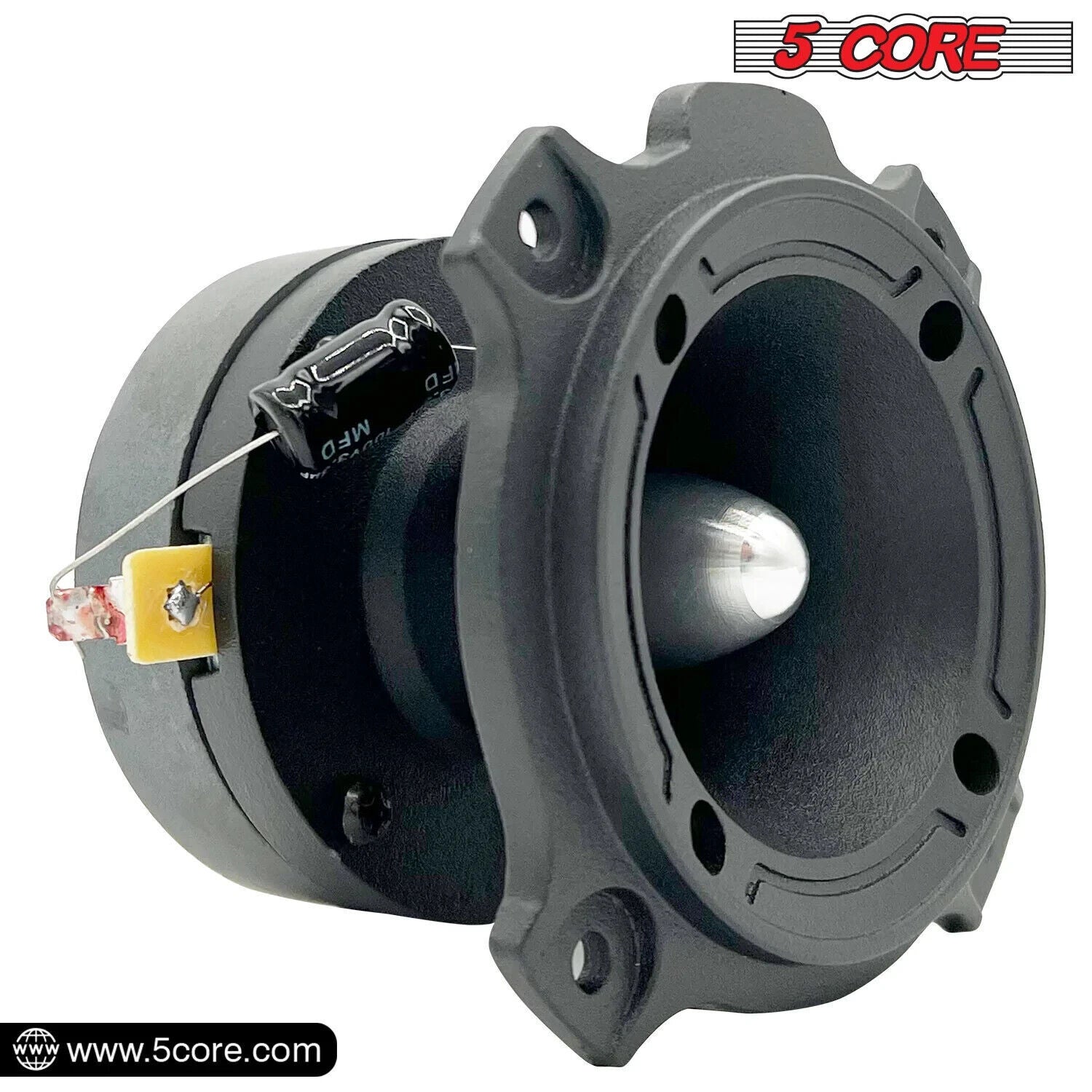 2x 6.5" Midrange Speaker Car Audio Speaker Red Bullet 2x Aluminum Tweeter 2600 W-7